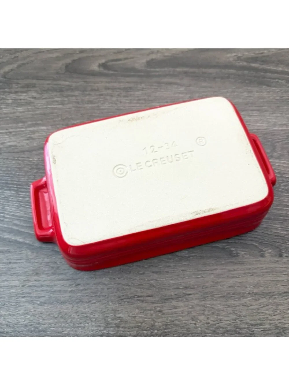 Le Creuset Stoneware Rectangle Baking Casserole Dish Pan Red Small 7x5